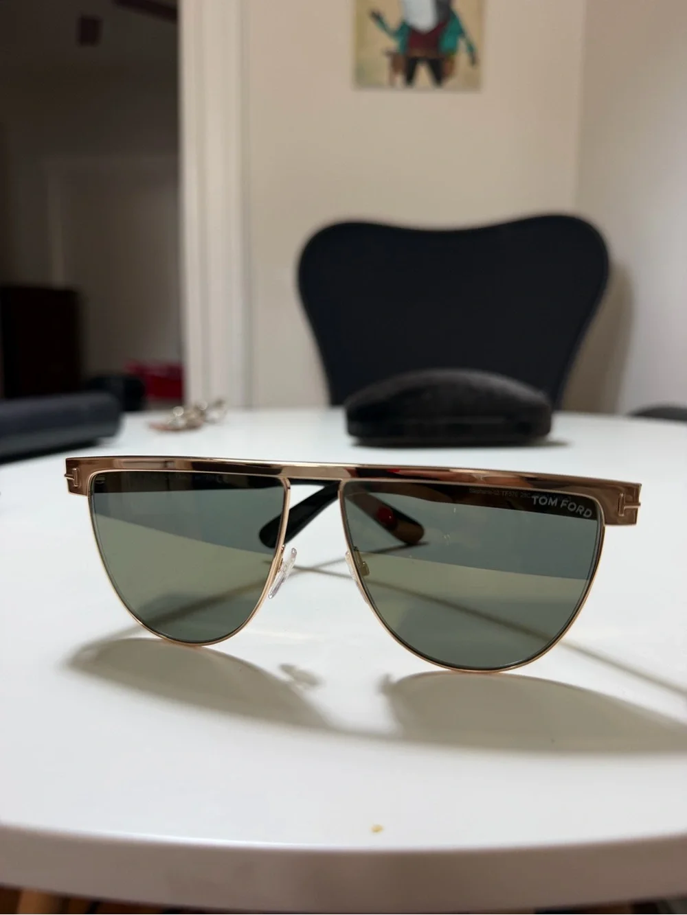 Tom Ford Rose Gold Sunglasses with Brown Lenses
